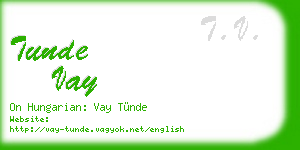 tunde vay business card